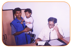 Mr. N.Bitra & Bill Bitra with Sri. Ummareddy Venkateswarlu Ex. M.P, Tenali.